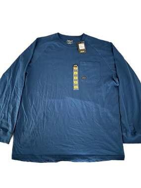 Ariat Men's Rebar Roughneck Long Sleeve Graphic T-Shirt in Glacier Blue